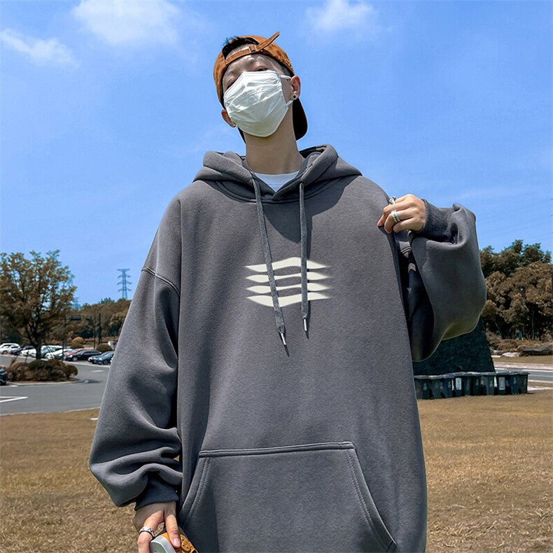 抖音得物供货可提供视频春装重磅美式宽松连帽卫衣DL2359,男装卫衣,电商A486