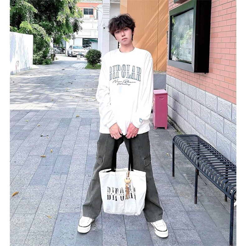 网图情侣装纯棉刺绣字母长袖T恤男女款2026新款青少年YY836-P33,男装T恤,电商C216
