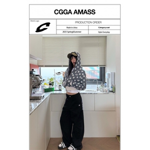 春秋新款宽松弯刀裤女高腰显瘦刺绣直筒休闲牛仔裤阔腿裤