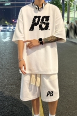 套装！华夫格套装短袖T恤短裤男TZ214-特P38，男装牛仔裤，电商B367