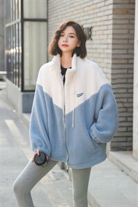 冬装颗粒绒外套图片