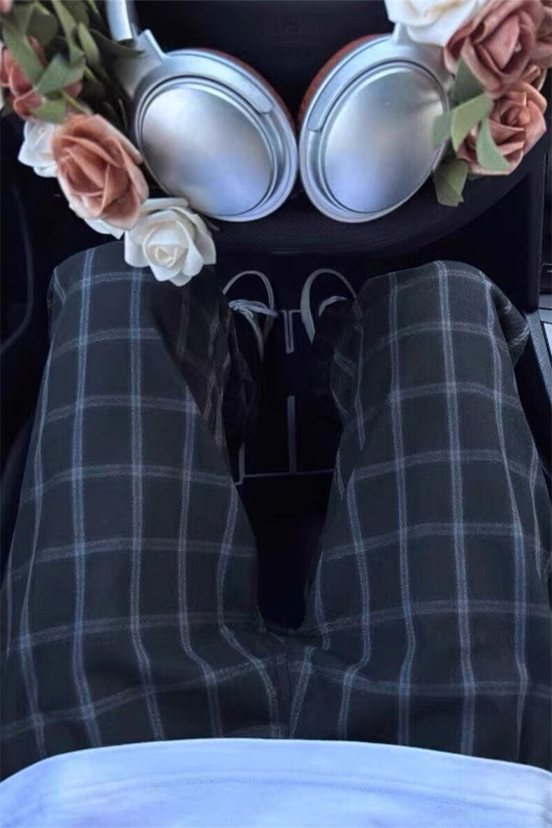 特批P40无差价网图夏季美式格子裤微喇宽松休闲裤男K5773,男装休闲裤,电商A001-1