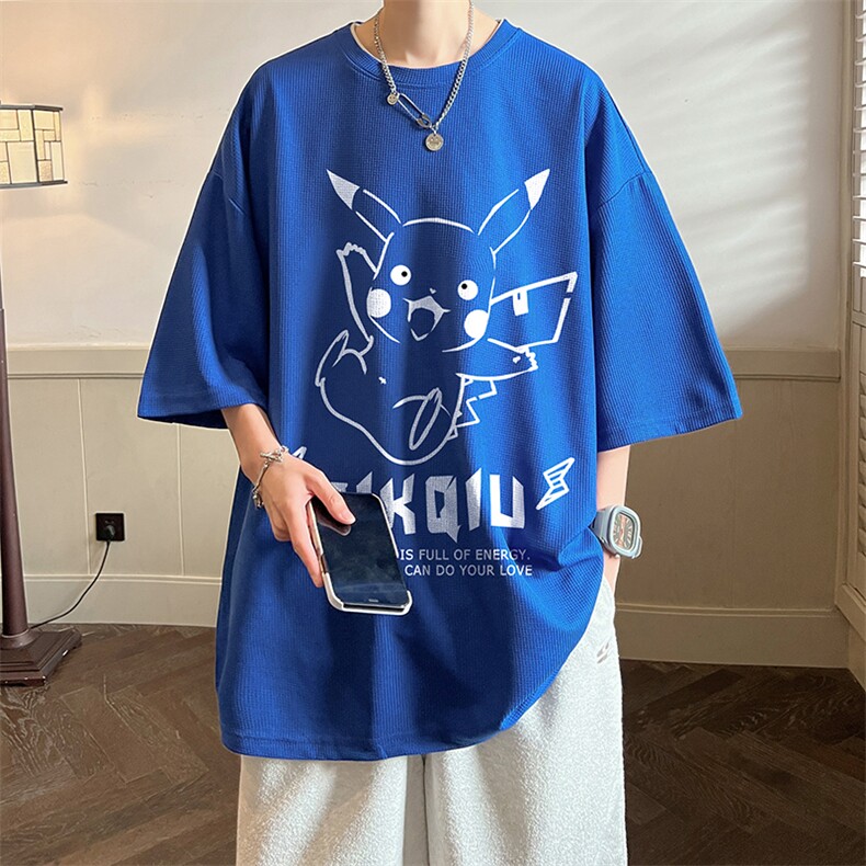 华夫格t恤男短袖男大码五分袖酒店风HT73078-P22,男装T恤,电商A040