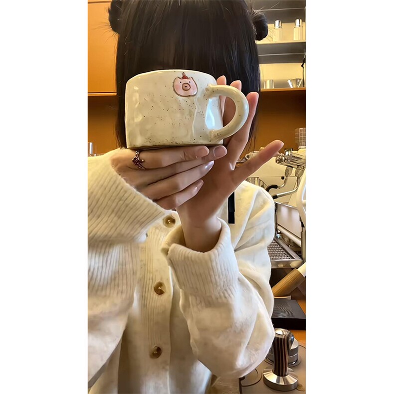 重磅秋冬男女北极绒开衫毛衣美式复古休闲慵懒风单排扣针织衫外套,男装针织衫/毛衣,电商A486