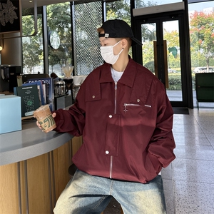 设计感潮牌宽松飞行员夹克春秋季美式vibe工装外套男 W7936-P58图片