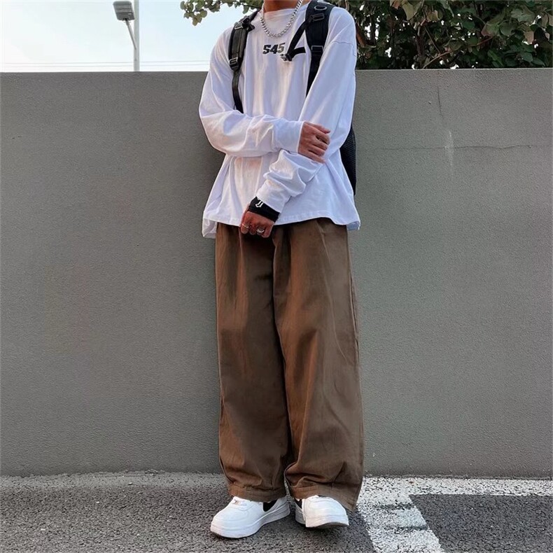 男春季潮流时尚阔腿休闲长裤K7062P34,男装休闲裤,星座1116-2