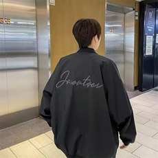 字母印花棒球男士春秋外套潮牌新款美式高街飞行员夹克男JKW721，男装夹克，星座516A