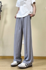 A1788059新款夏季薄款透气耐磨男直筒长裤麻休闲宽松垂感阔腿裤，男装休闲裤，电商A178