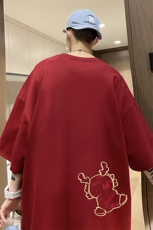 量大优可提供视频2024夏季新美式短袖T恤D223A-T24129-P18，男装T恤，电商019-1