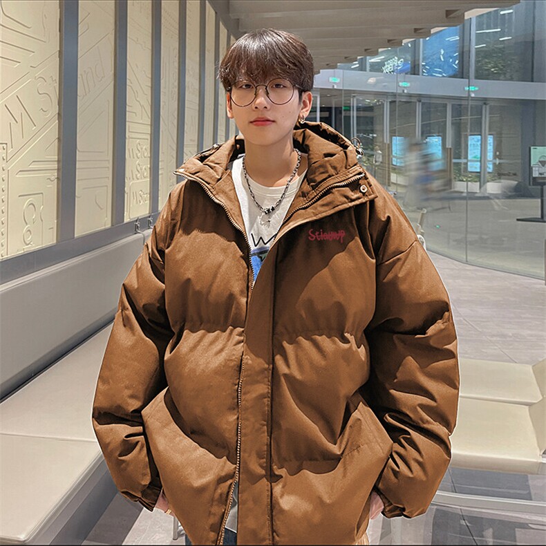 现货抖音得物可供视频三防加厚羽绒连帽棉衣外套面包棉服85535,男装棉衣,电商A486