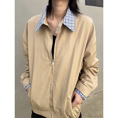 C316JK5001P108秋装新款长袖拼接miu感格子拼接短款外套夹克，男装夹克，电商C316