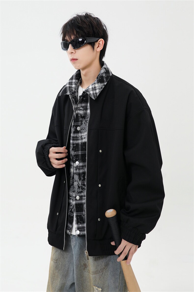 2025春休闲痞帅工装翻领夹克潮流外套得物二开XZ301b-2-JK2589P78,男装夹克,星座301B-2（原A443-1）