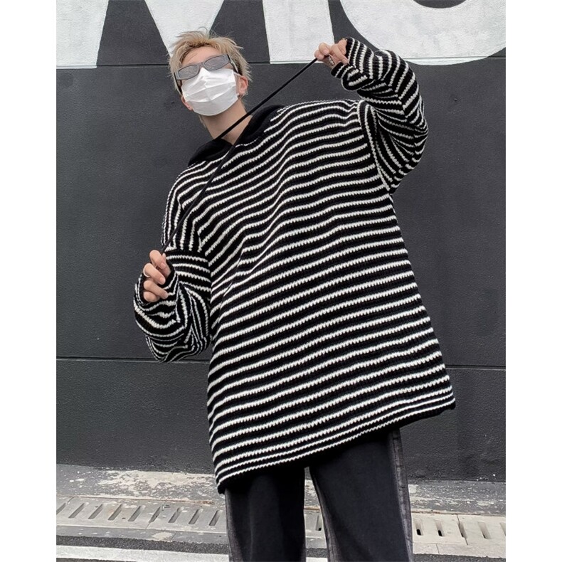 2024秋冬款潮牌美式高街复古毛衣男女宽松针织外套,男装针织衫/毛衣,星座716-2