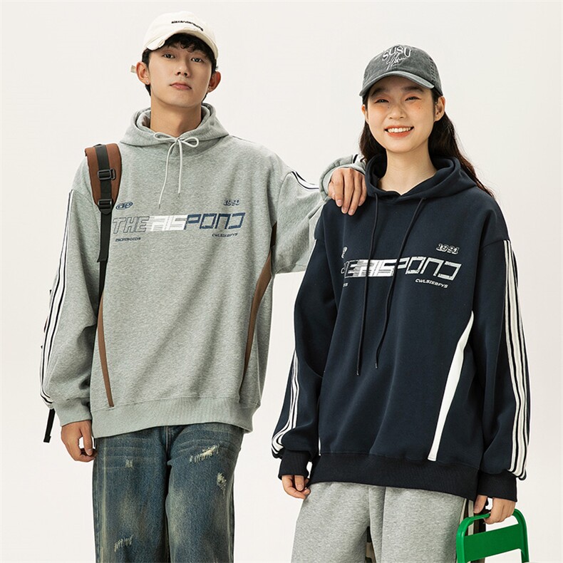 2025秋季新款男装日系潮牌拼色宽松卫衣连帽休闲外套WY588-F89,女装短外套,电商A101（原外27）