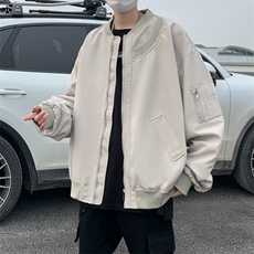 美式街头复古飞行员夹克男宽松棒球服外套JK8820，男装夹克，星座1116A-1（原606A）