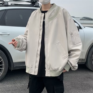 美式街头复古飞行员夹克男宽松棒球服外套 JK8820图片