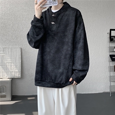 WY10175特P42现货春季新款螺纹拼接高质量连帽大码卫衣上衣男，男装卫衣，电商A059