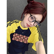 夏季美式高街重磅纯棉三条杠织带插肩撞色男女短袖T恤CZ115-特P25，男装T恤，电商A486