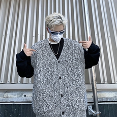 慵懒春季马甲ins翻领潮男百搭气质潮流青春日系毛衣，男装针织衫/毛衣，星座716-3