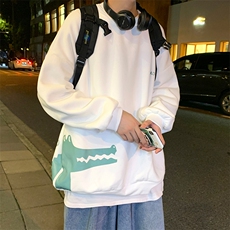 S6082-P35春季圆领卫衣男大码韩版宽松长袖外套男，男装卫衣，电商A040