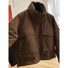 美拉德高级感冬季新款夹棉大口袋冲锋衣棉服立领宽松休闲短款外套，男装夹克，星座506A