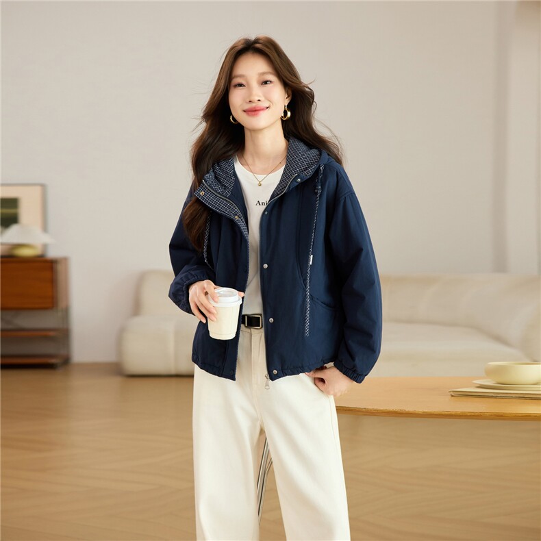 现货！！！！薄款连帽棉服女，女装棉衣/棉服，素月