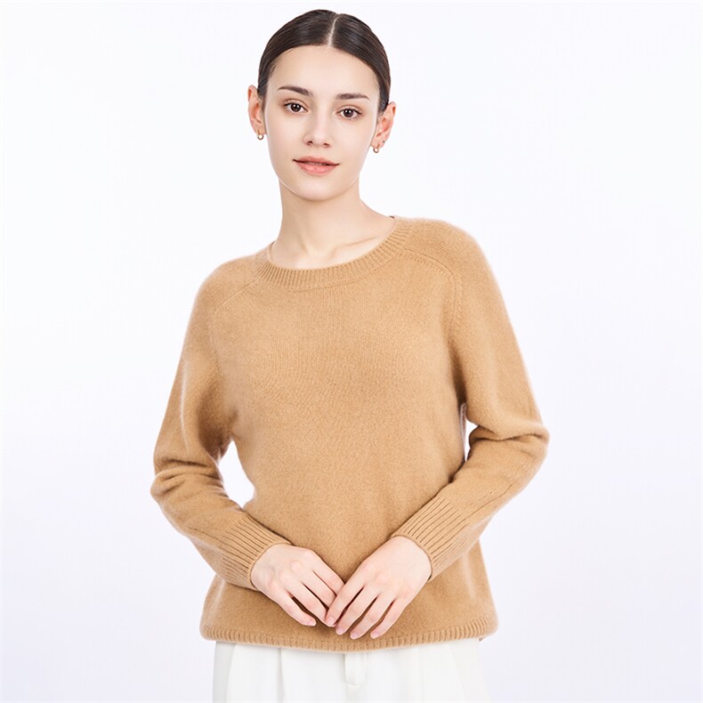 简约圆领基础款羊绒羊绒衫女秋冬新款宽松套头，女装羊绒衫，星纬羊绒