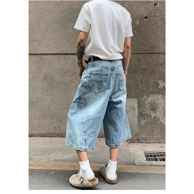 气质慵懒流行牛仔七分裤文艺潮流无品牌百搭简约新款ins时尚原宿,男装牛仔裤,星座1210-1
