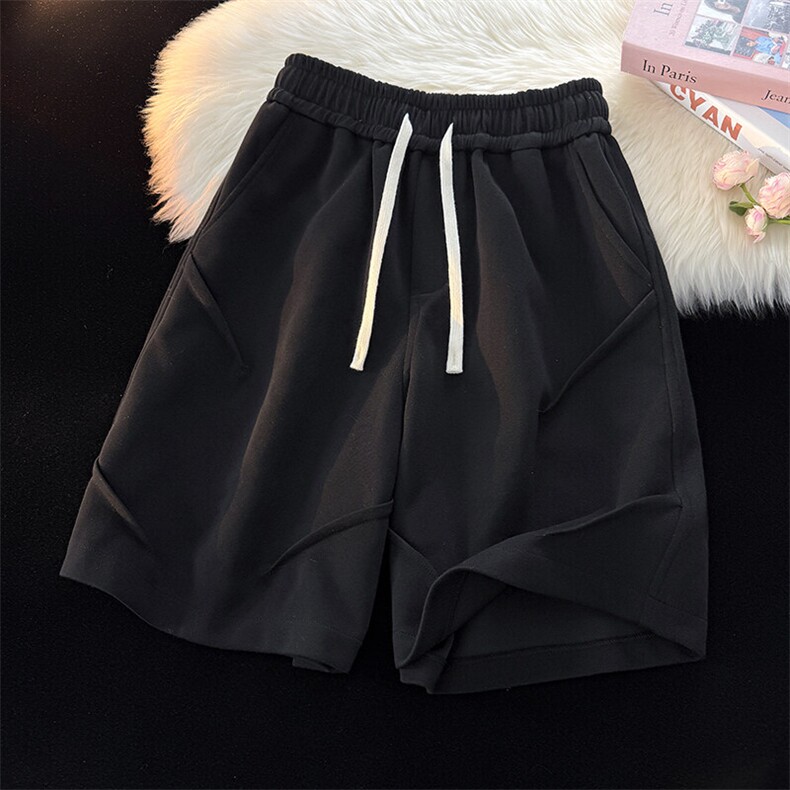 2025创意设计款休闲时尚卫裤潮男夏季五分裤短裤25XD23071特批35，男装休闲裤，电商A042