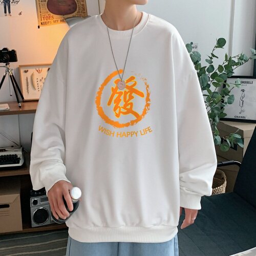 秋冬套头圆领卫衣男港风中性风大码宽松外套百搭1016-1WY092P28,男装卫衣,星座1016-1（原电商B408-1）