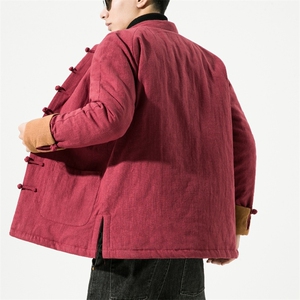 M666^风盘扣宽松休闲棉衣男2025冬新款时尚复古中式棉服外套图片