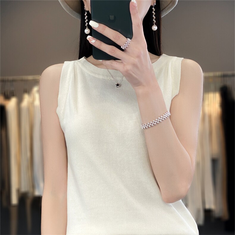 黑白条纹100%纯棉线吊带背心女新款春夏季无袖内搭打底衫短款针织,女装背心吊带,斯美雅电商供货