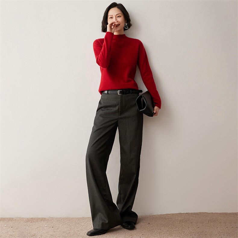 【断码羊绒】新款羊绒衫秋冬圆领针织打底衫修身内搭羊毛衫女毛衣,女装羊毛衫,蒂暖羊绒