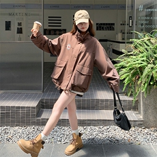26新款现货大货已到店抽绳工装外套6869-P195-K288，女装短外套，2D034