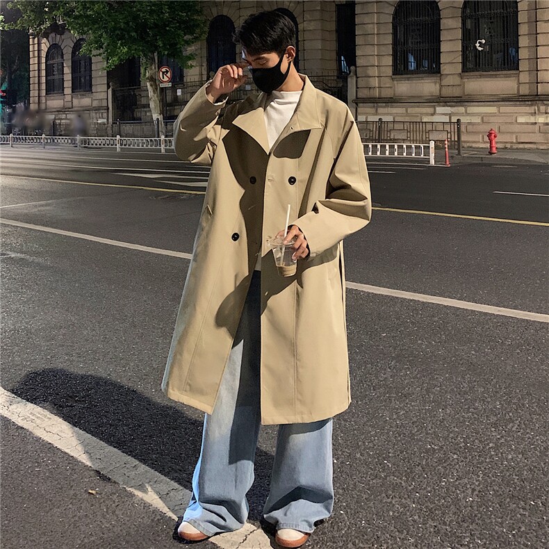 秋冬新款中长款风衣韩版腰带双排扣大衣外套GS9096，男装风衣，星座1206（原A206）