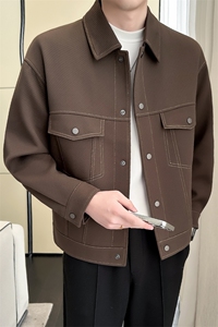 现货轻熟风2025秋季男明线工装斜纹夹克外套JK31P105控138图片