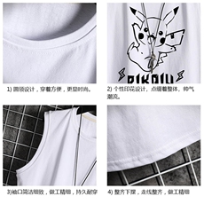 BX25078-P20港风运动汗背心男大码汗衫男无袖T恤男网格挂拍，男装T恤，电商A040A