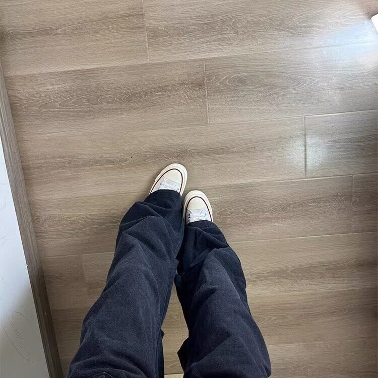 春季美式复古小众打褶垂感牛仔裤男女新款宽松直筒显高工装休闲裤,男装牛仔裤,星座506A