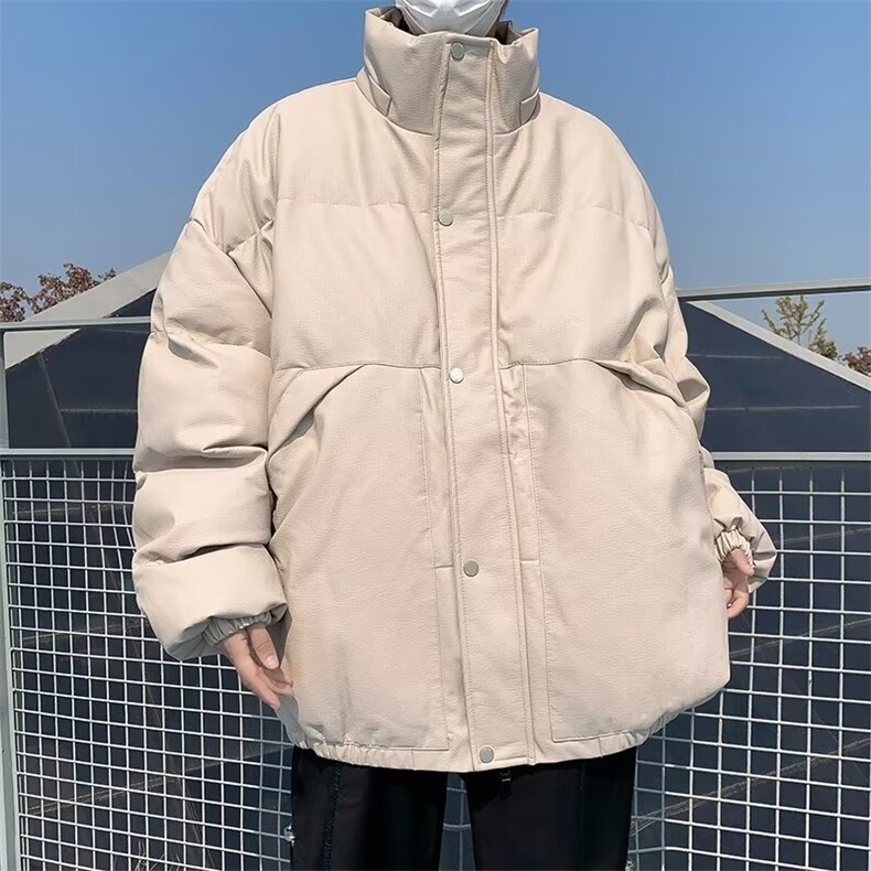 PU皮棉服男冬季加厚保暖宽松立领拉链宽松棉服外套MY163-P90,男装棉衣,星座1001-1