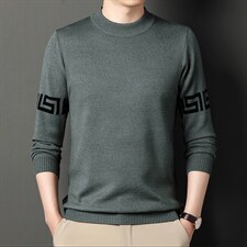 毛衣男春秋季薄款休闲中年男士套头针织衫男装长袖上衣打底上衣服，男装针织衫/毛衣，电商B212（原钱塘6029）