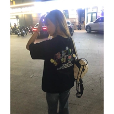万针全刺绣工艺抖音得物高品质260克重磅纯棉双纱美式高街短袖T恤，男装T恤，电商A486
