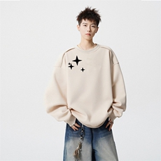 得物供货、重磅420克现货圆领卫衣宽松HD019-1-WY2798LL-P35，男装卫衣，电商019-1