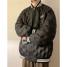 1港风定制面料宽松保暖棒球领羽绒服男羽绒外套8709P168控229，男装羽绒服，星座226-2