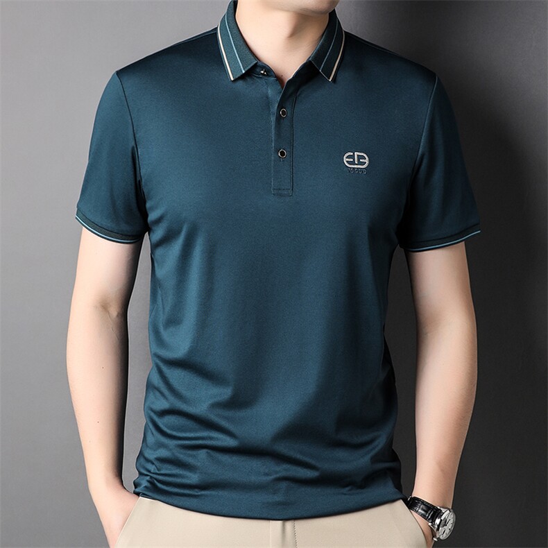 POLO衫男上衣半袖男装衣服男士体恤衫T恤潮牌休闲翻领爸爸短袖男,男装T恤,电商B212（原钱塘6029）