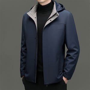 C91706钱塘2020-2新款商务休闲翻领简约中年男士羽绒服P325图片