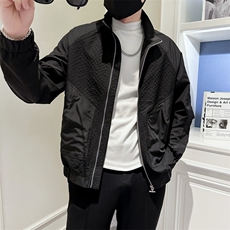 现货2025秋季社会小伙帅气男立领夹克拼接外套JK26P95控128，男装夹克，电商B276A