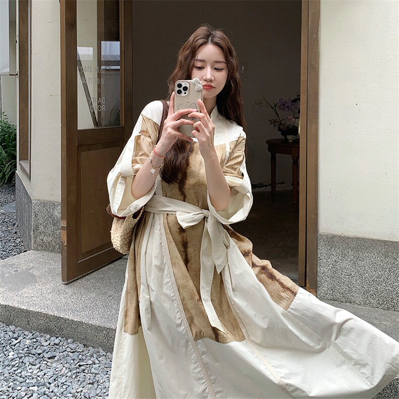 新款松弛感拼接连衣裙722-P145-K218图片