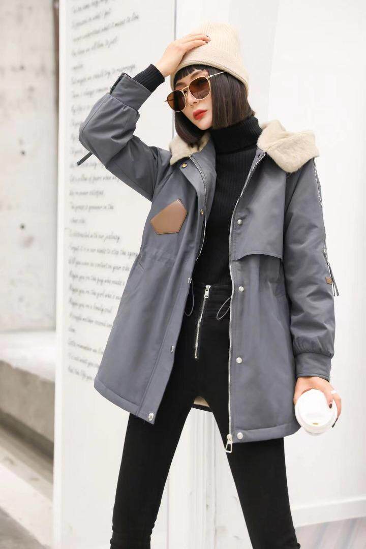 貂绒派克服，三色，三个尺码[现货]，其它，依柏璐