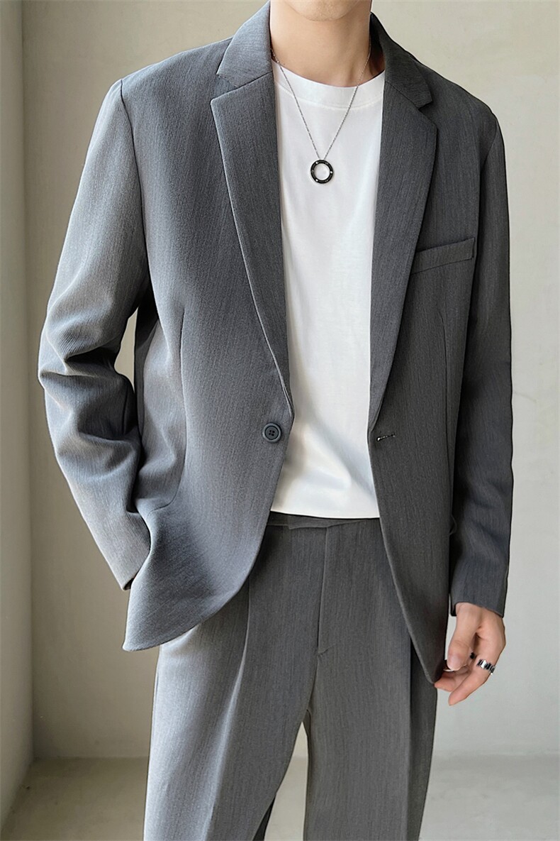 现货2025新款轻熟风休闲西服外套男西装上衣X15P130（有套装195）,男装西服套装,电商B276A