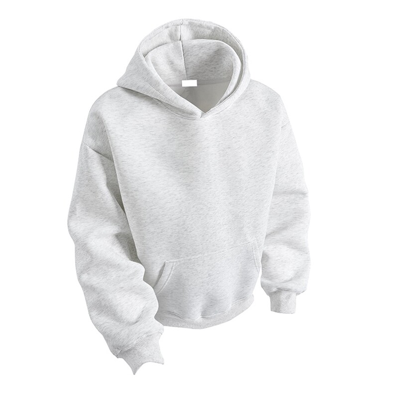 无帽绳版二开秋冬美式高街重磅曼巴棉纯色连帽卫衣外套X056，男装卫衣，电商A486